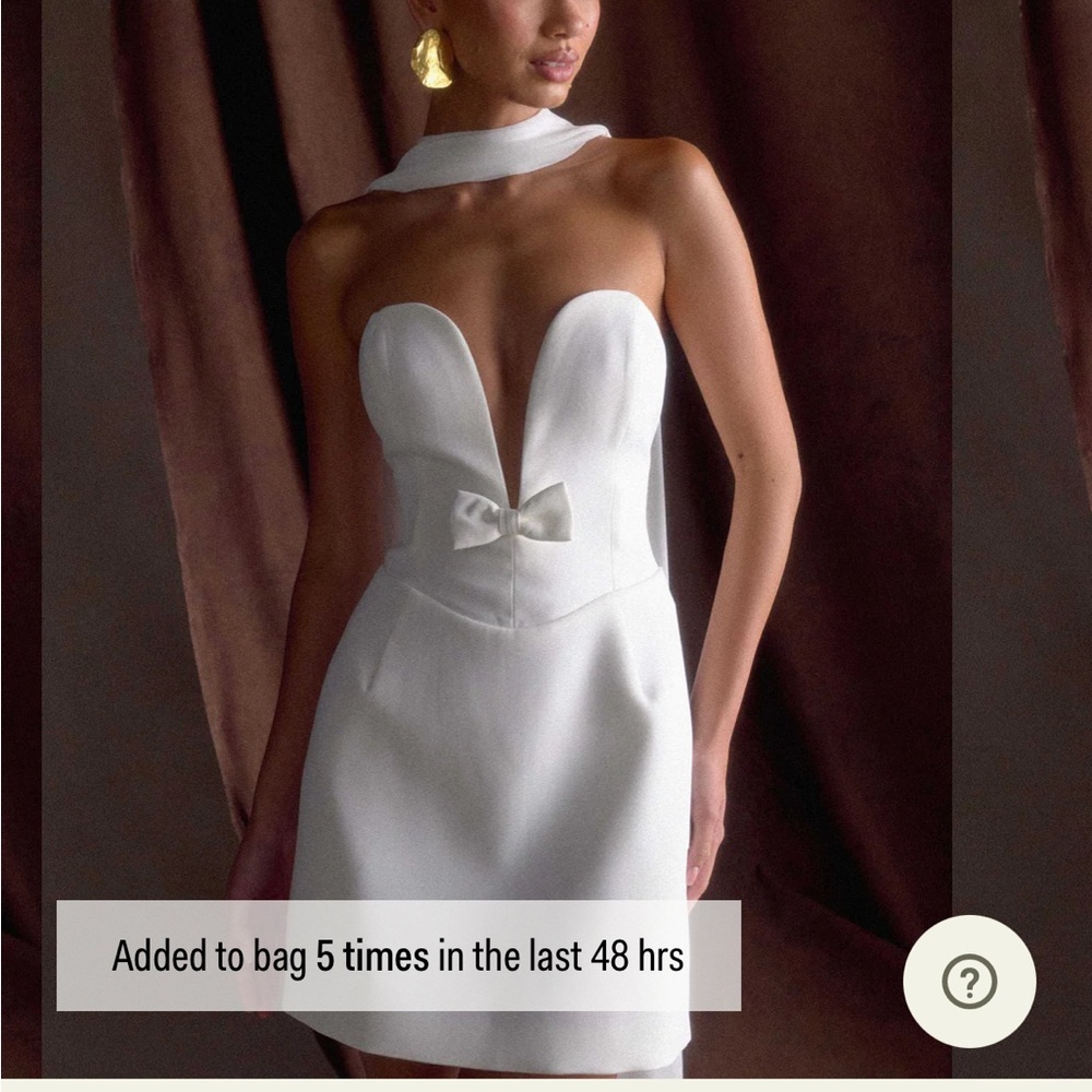 Meshki Orellia White Strapless Dress Bridal